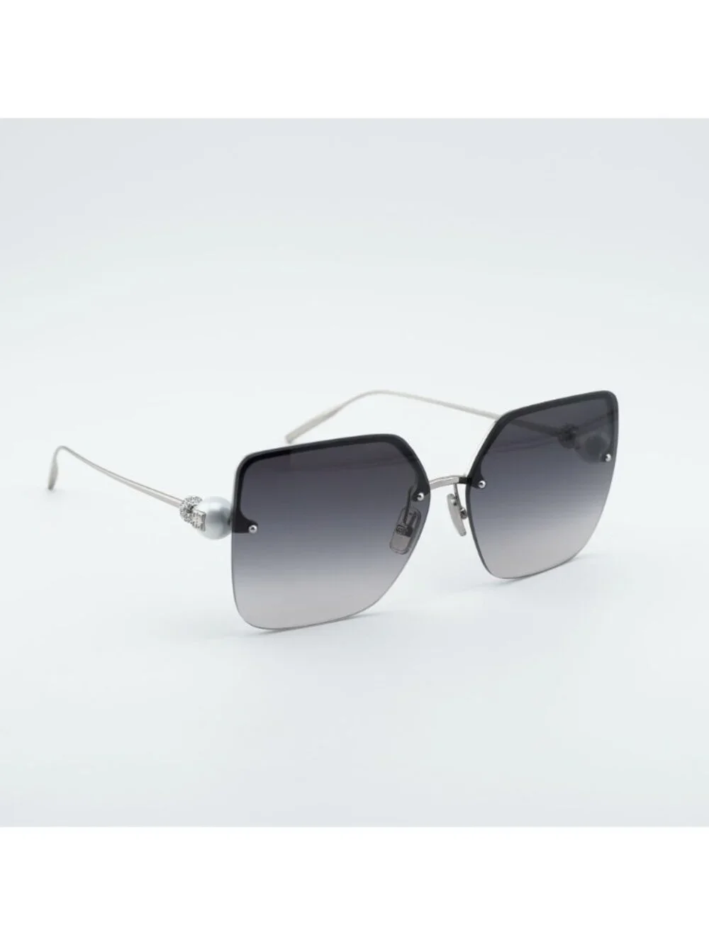 Givenchy GV40110U 16B Sunglasses Silver Butterfly Frame, Grey Lenses